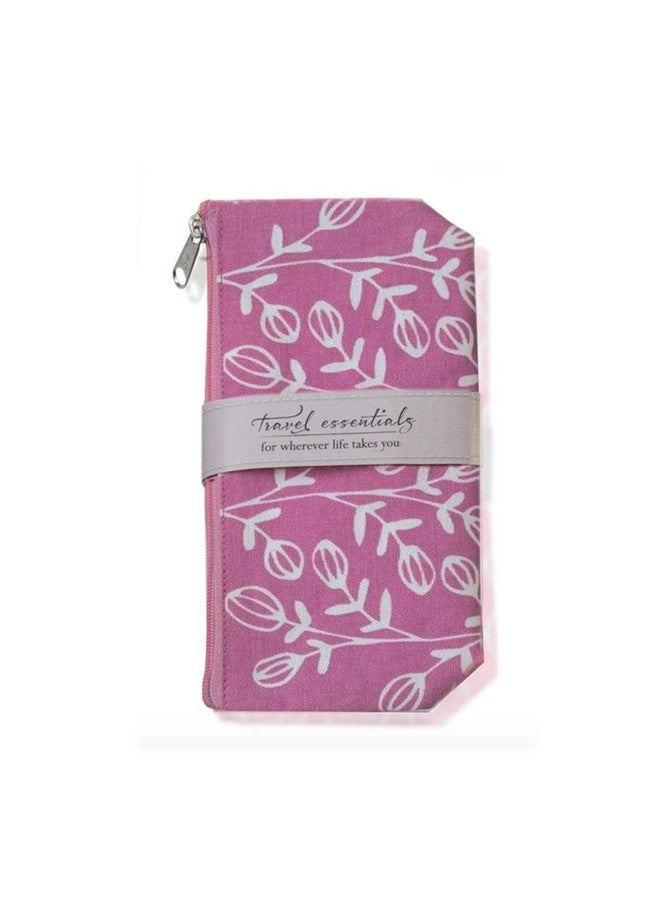 Mangiacotti Cosmetic Bag Travel Essentials Canvas Makeup Pouch Toiletry Bags 4.75 X 8.5 Jasmine Plum - Image 1