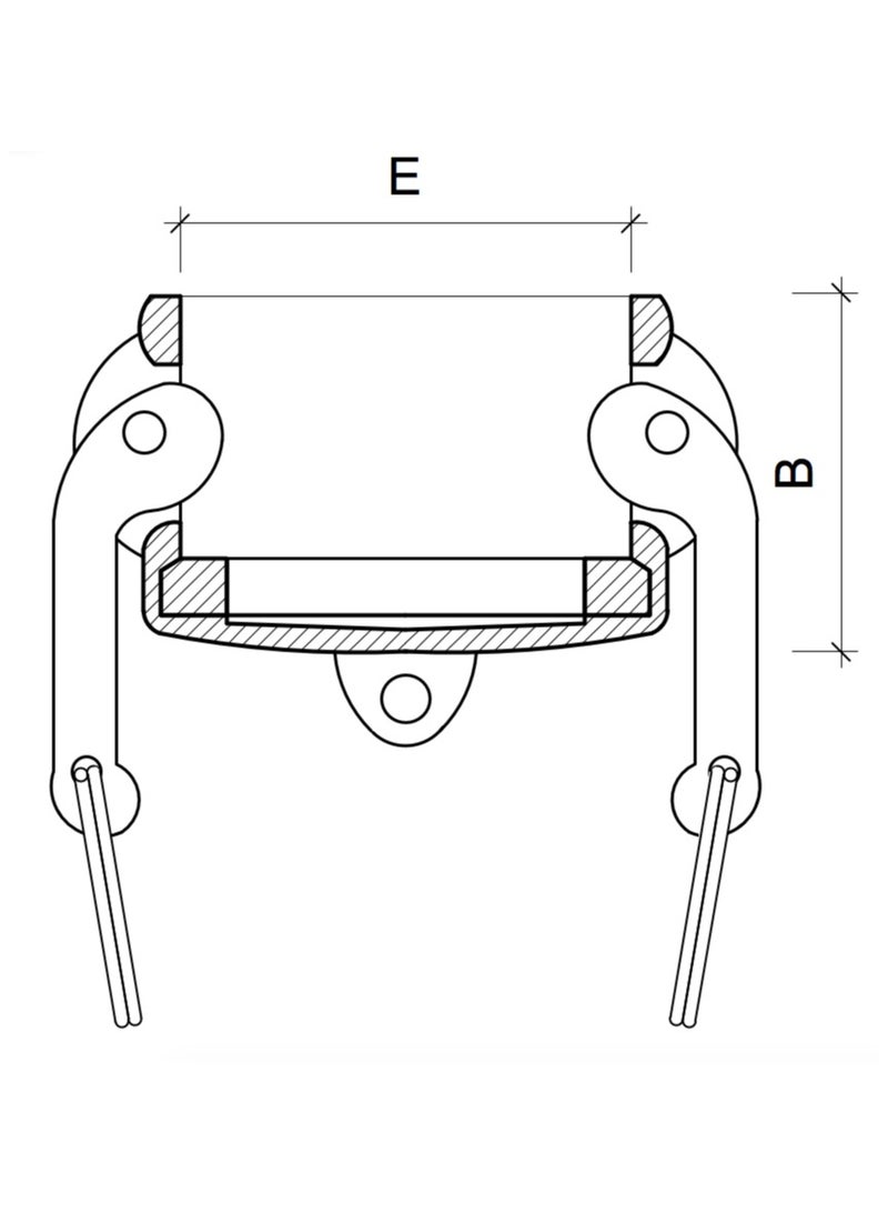 Aluminum Camlock Coupling Part DC (1-1/4'') - Image 2