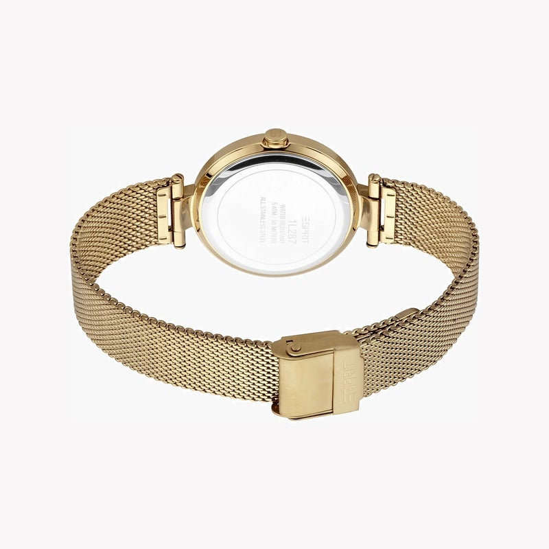 ESPRIT Women's Gold Stainless Steel Watch, Champagne Dial|ES1L287M2075 - Image 3