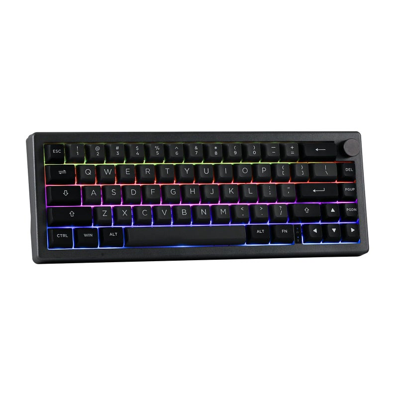 EPOMAKER EPOMAKER EK68 65% Gasket NKRO Hot Swappable 2.4Ghz/Bluetooth 5.0/USB-C Wired Mechanical Gaming Keyboard with Knob, South-facing LED, 3000mAh Battery, RGB Backlight for Win/Mac (Budgerigar Switch) - Image 1