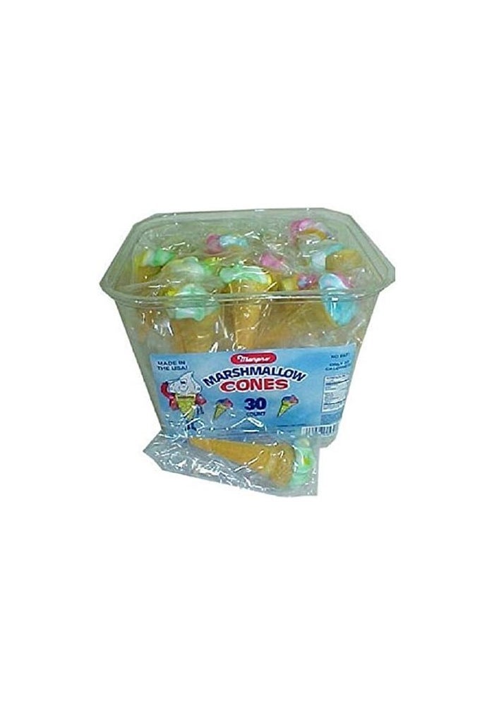 Marpro Yum Yum Marshmallow Cones - 30 Count