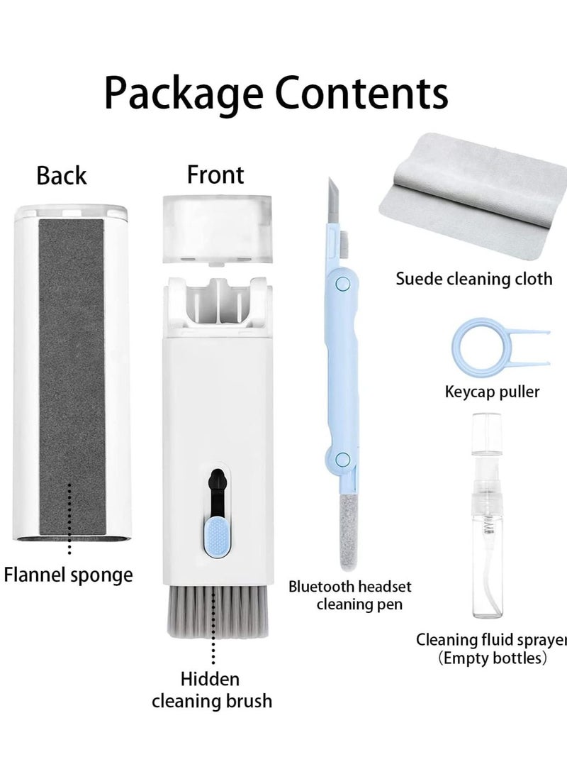 Laptop Cleaner, Upgrade 7 in 1 Cleaner kit, Keyboard Cleaning kit, Cleaner Kit for Airpod, Cleaning kit for Earbuds/Phone/Laptop/PC Monitor/Camera/Watch (Give Away a Flannel Cloth) Blue - Image 3