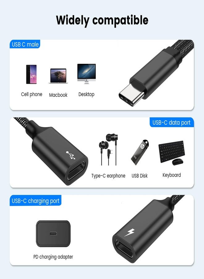 MOGOOD USB C Splitter USB C to USB C Female Adapter USB Y Splitter Cable(NOT for Monitor) USB C Male to 2USB-C Female Cord Double USB C Port Hub USB C Charging Split Adapter for Mac,Xbox One,PS5,Laptop - Image 3
