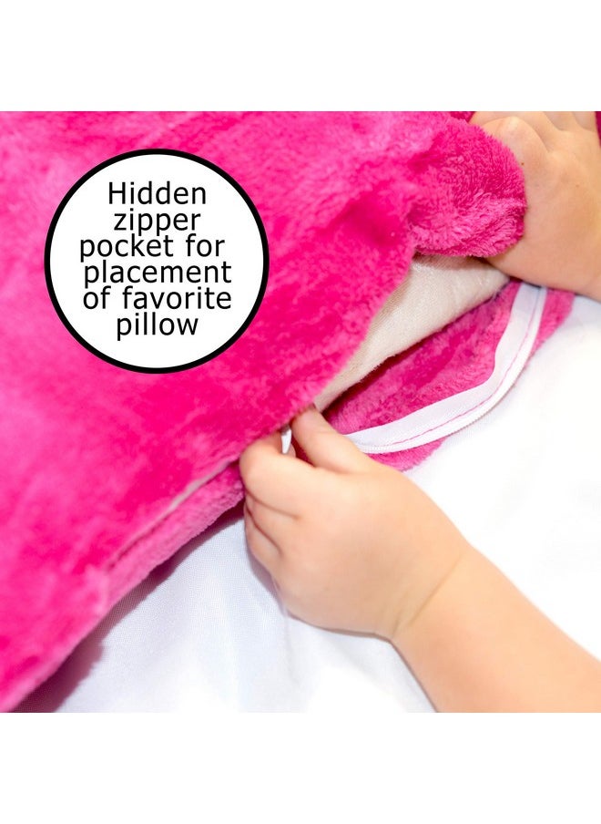 DreamsBe Glow-in-the-Dark Unicorn Sleeping Bag for Girls - Plush, Luminescent Pink Nap Mat, 66 x 30in  - Image 5