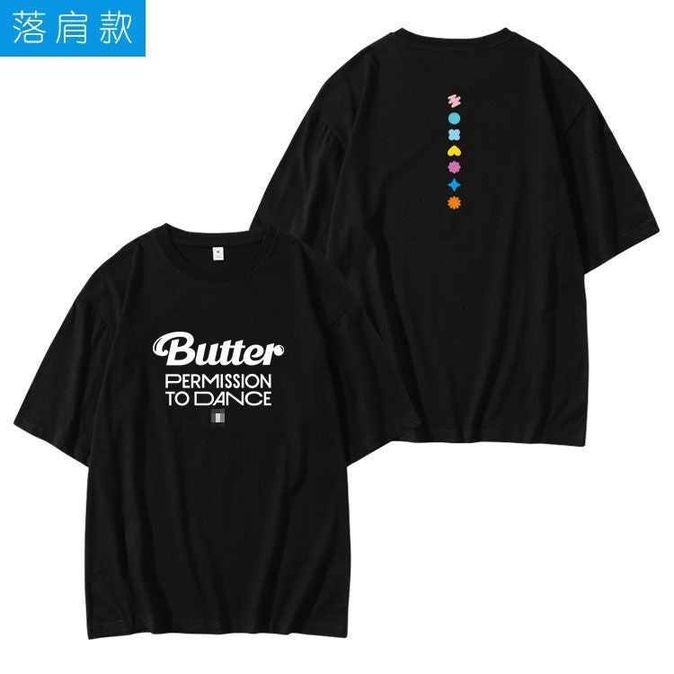 Kpop Youth League Permission To Dance Perimeter Printed Short-Sleeved T-Shirt For Men And Women - Image 1