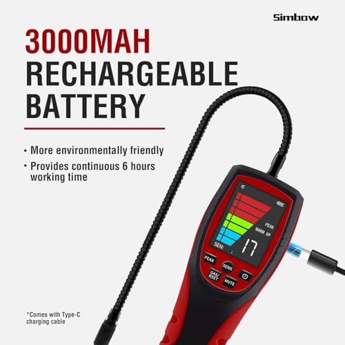 Simbow Refrigerant Leak Detector, ALD-200 PRO Freon & Combustible Gas Leak Detector, Freon Sniffer Air Conditioning Detection Automotive Halogen Gas Leak Detector for R410A R22 R1234YF R600a R290 - Image 4