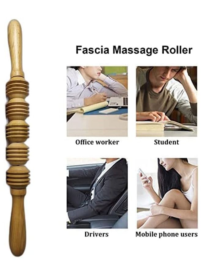 ✅اداة تدليك طبيعية دوارة للجسم من الخشب للتدليك العلاجي بالخشب مدلك (التصريف اللمفاوي) و نحت الجسم ومكافحة السيلوليت، وتدليك العضلات لتخفيف آلالم واعطاء شعور بالاسترخاء - Image 3