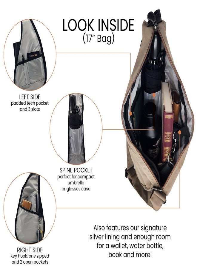 AmeriBag 17" Print Healthy Back Bag Ergonomic Crossbody Sling for Everyday Use, Travel & Walking Comfort (Multi Camo) - Image 4