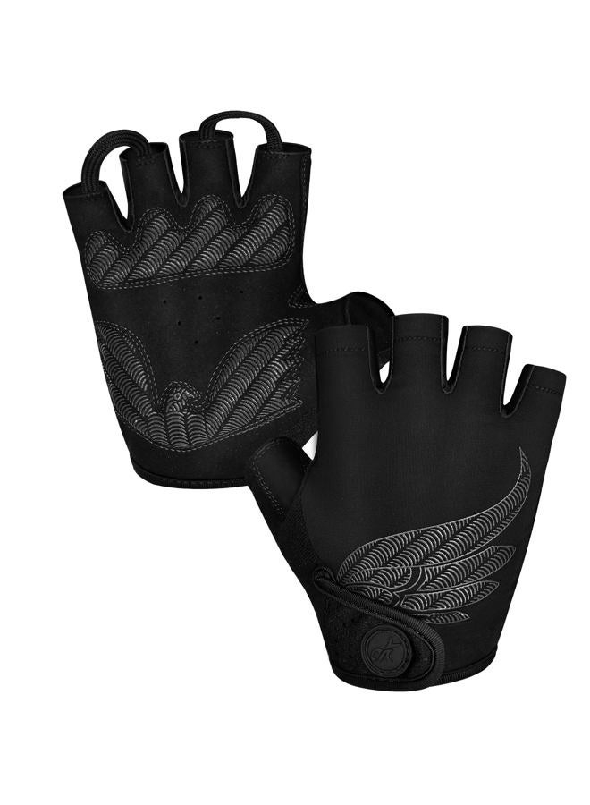 MOREOK Cycling Gloves Bike Gloves for Men/Women-[5MM Gel Pad] Biking Gloves Half Finger Road Bike MTB Bicycle Gloves-black-128-M - Image 1