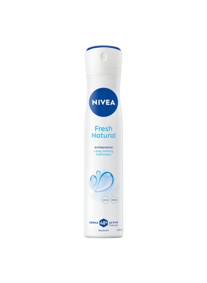 NIVEA Deodorant Spray for Women, 48h Protection, Fresh Natural Ocean Extracts, 200ml - Image 1