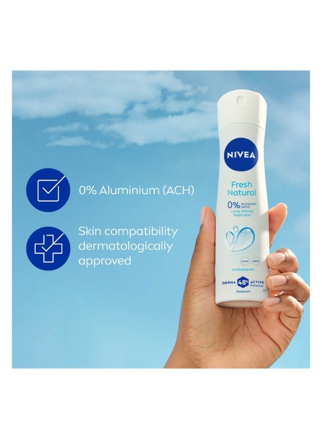 NIVEA Deodorant Spray for Women, 48h Protection, Fresh Natural Ocean Extracts, 200ml - Image 2