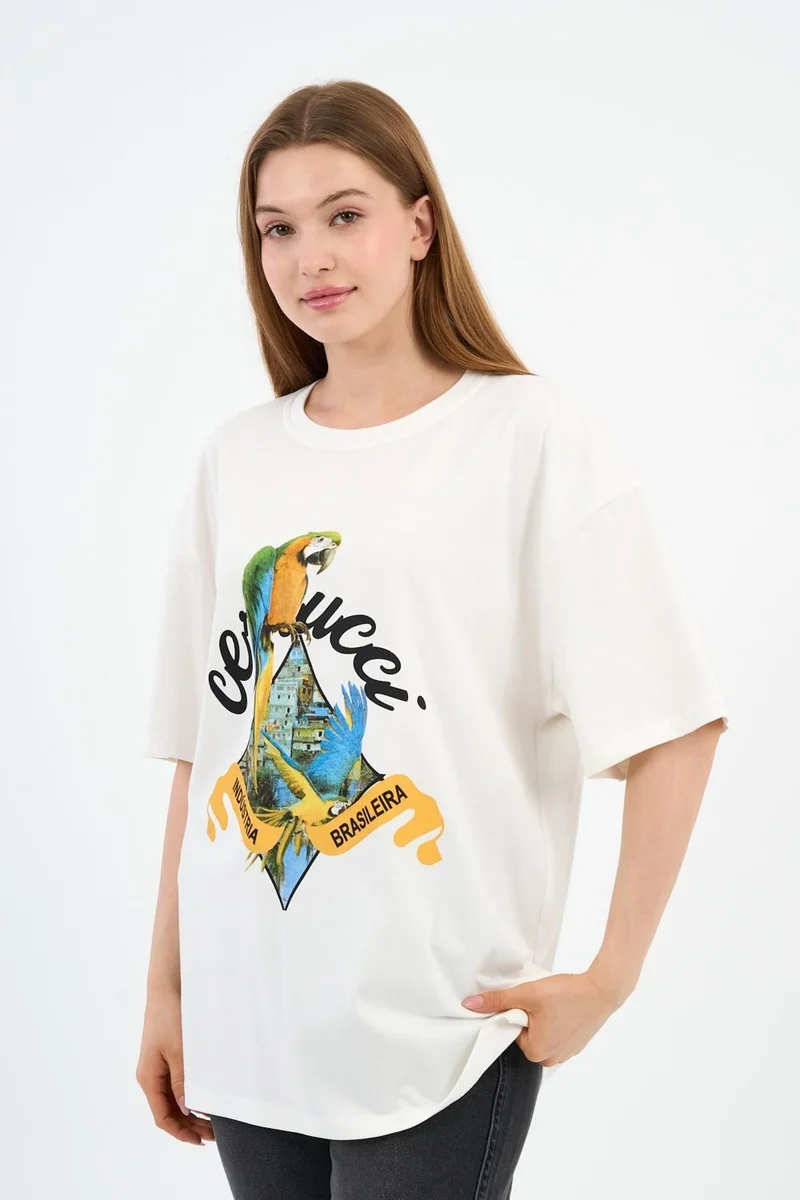 Alexander Gardi Crew Neck Printed Oversize T-Shirt