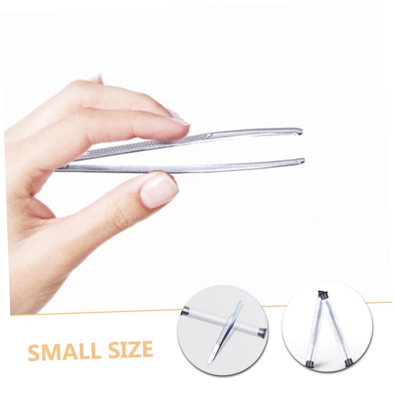 3Pcs Eyebrow Tweezers Set Stainless Steel Facial Hair Removal Tools Ergonomic Grip - Image 3