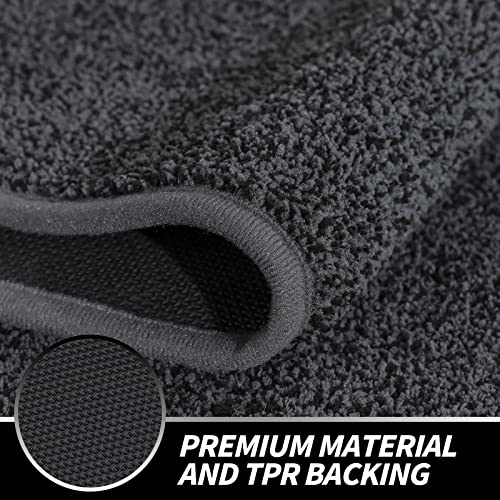 LINLA Indoor Doormat, Super Absorbs Mud Low Profile Door Mat 35" x 24", Washable Non-Slip Rubber Entrance Mat for Doorways Inside Dirt Trapper Mats Shoes Scraper, Dark Gray - Image 2