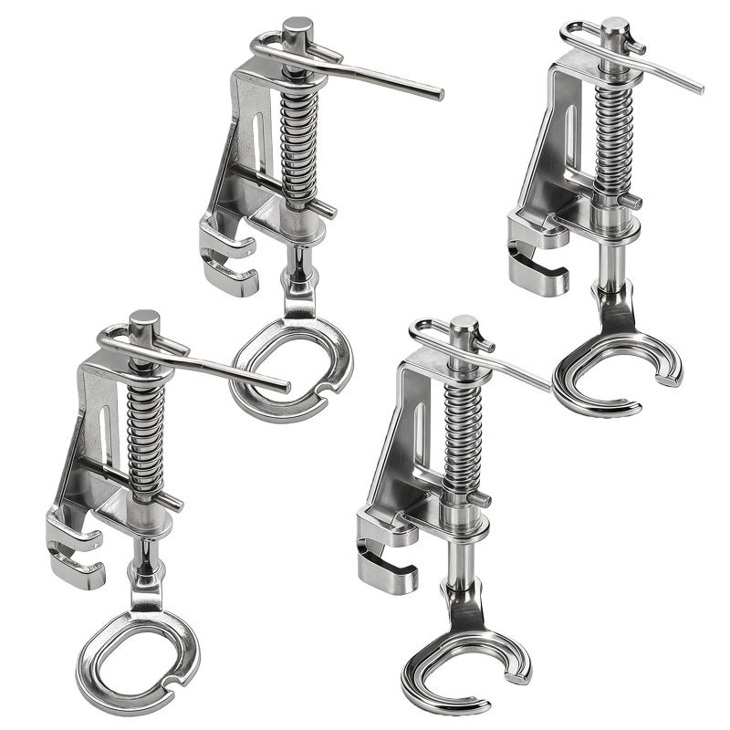 Mtuiewo 4-Pack Free Motion Quilting Presser Foot Set, 2 Open Toe & 2 Closed Toe Free Motion Quilting Foot Fit for Singer, for Brother, for Janome, for Babylock, Low Shank Sewing Machines - Image 1