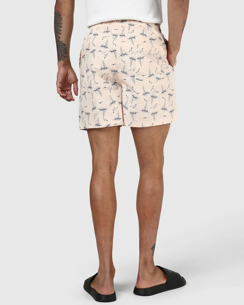 bewakoof  Men's Beige All Over Printed Boxers for Men | Best Price UAE