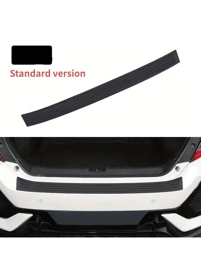 Black Rubber Car Bumper Protector 35.43in Trunk Door Sill Strip Scratch Resistant Easy Install - Image 3