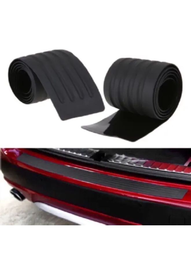 Black Rubber Car Bumper Protector 35.43in Trunk Door Sill Strip Scratch Resistant Easy Install - Image 4