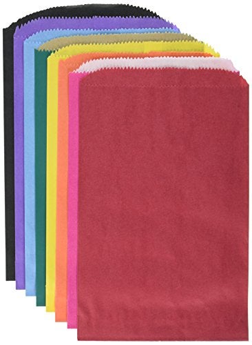 Hygloss Products Pinch Bottom Colorful Arts and Crafts Colored Paper Bags - 6 x 9 Inches - Assorted Colors - 28 Bags - Image 2