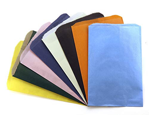 Hygloss Products Pinch Bottom Colorful Arts and Crafts Colored Paper Bags - 6 x 9 Inches - Assorted Colors - 28 Bags - Image 3