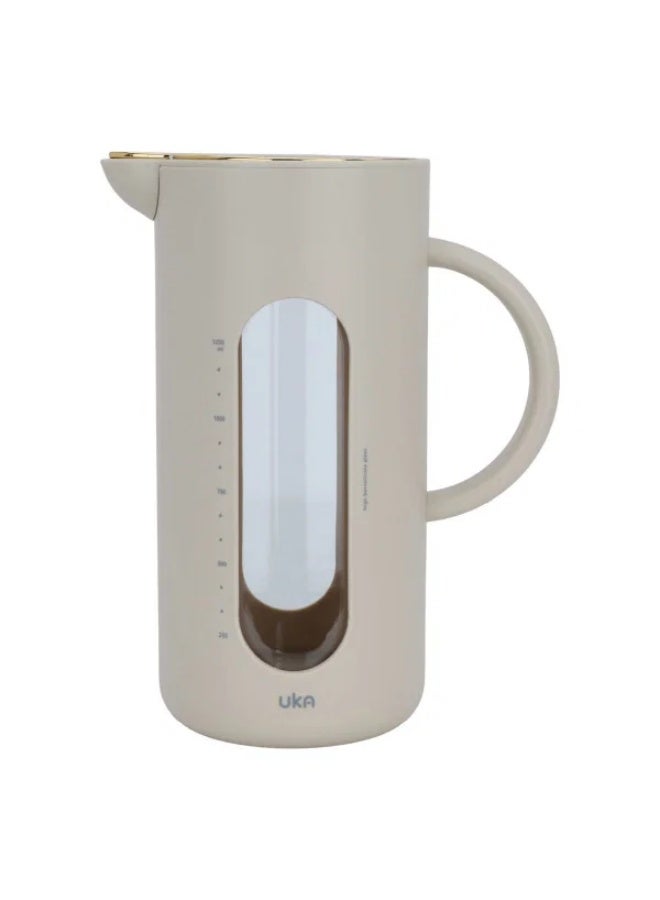 UKA Plastic Geek, 1.5 Liter - Beige - Image 1