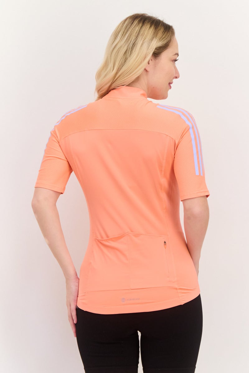 Adidas Women Sportswear Fit Brand Logo Outdoors Top, Dark Orange  - Image 4
