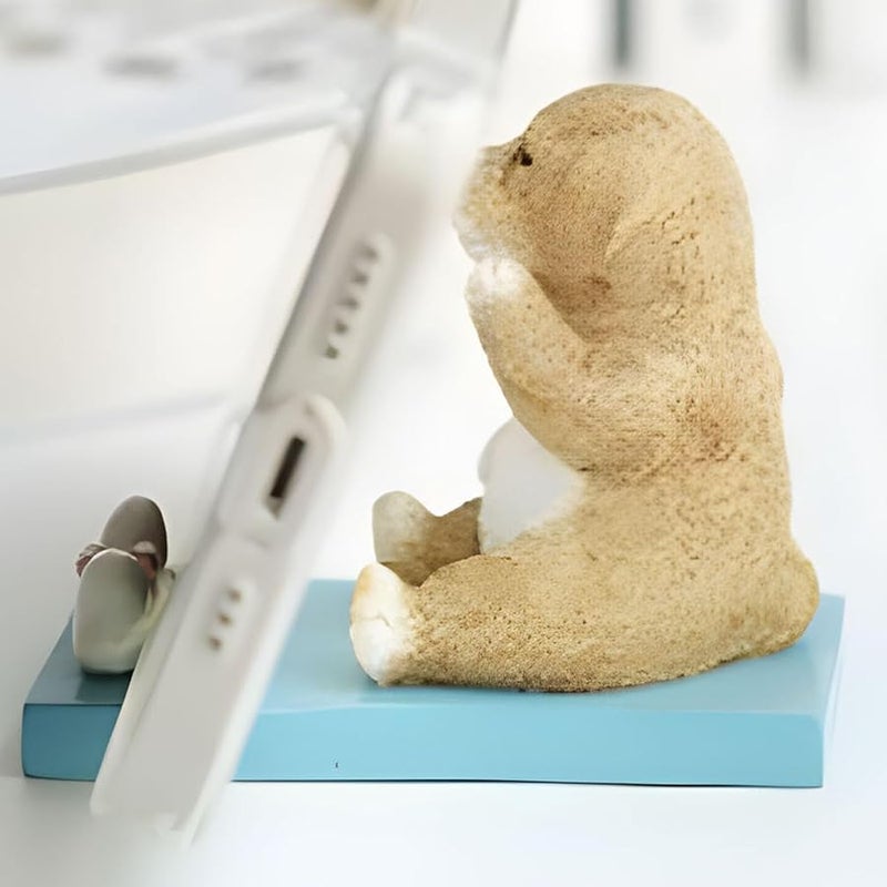 حامل هاتف من راتنج لشخصيات كرتونية حيوانية - كلب وأرنب - لجميع الهواتف المحمولة - Image 5