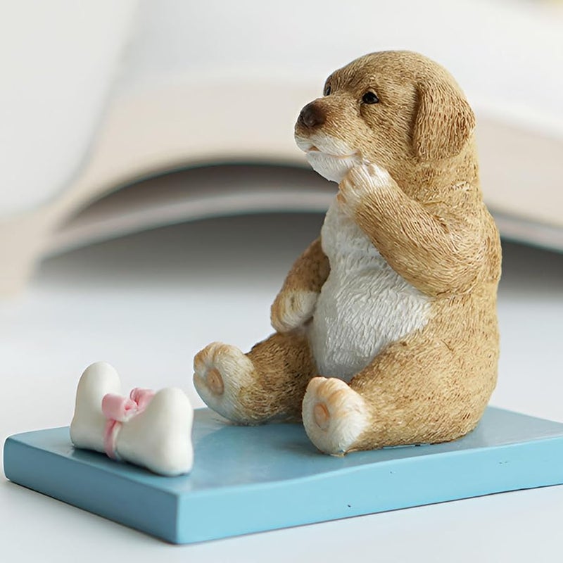 حامل هاتف من راتنج لشخصيات كرتونية حيوانية - كلب وأرنب - لجميع الهواتف المحمولة - Image 4