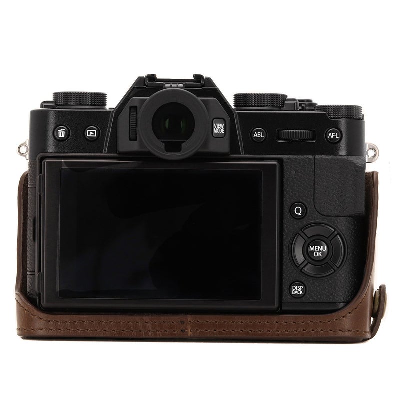 MegaGear MG958 Ever Ready Leather Camera Half Case and Strap Compatible with Fujifilm X-T30 MII, X-T30, X-T20, X-T10 - Dark Brown - Image 5