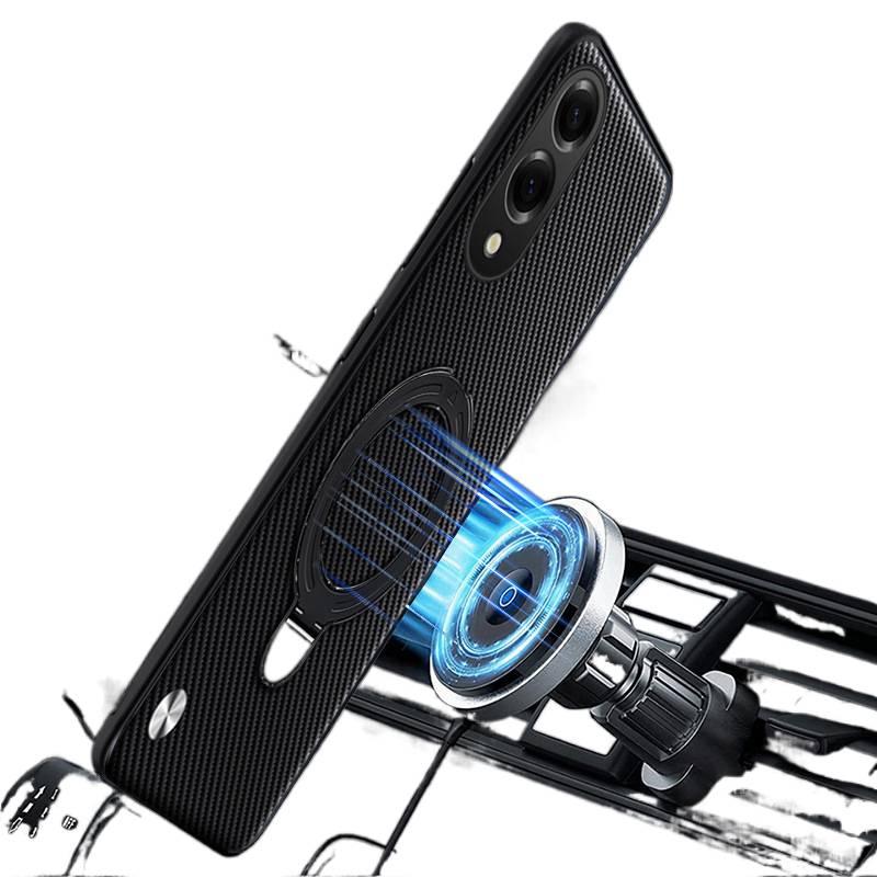 غطاء واقي بملمس باللون Carbon Fiber Pattern جلد لـ Samsung Galaxy S24 مع حماية من السقوط وتغطية كاملة مع مقاوم للصدمات مع ملمس غير لامع لترتيب الأغراض للاستخدام العملي - Image 4