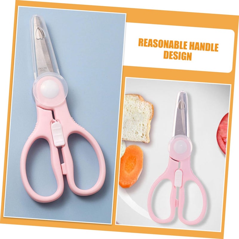2Pcs Food Scissors with Cover Safe for Cutting Fruits Vegetables Meat Portable Kitchen Shears - Image 5