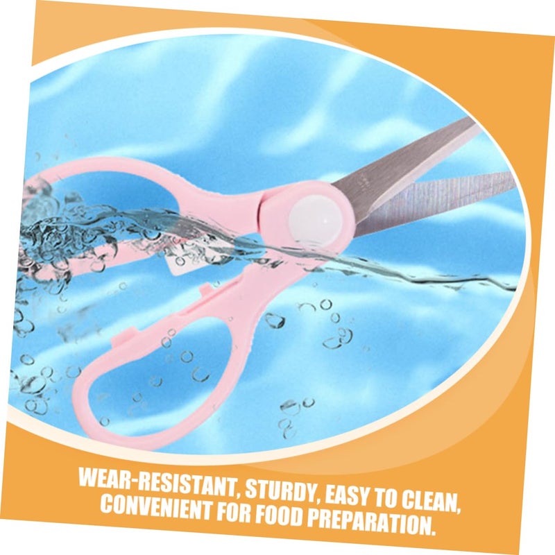 2Pcs Food Scissors with Cover Safe for Cutting Fruits Vegetables Meat Portable Kitchen Shears - Image 4