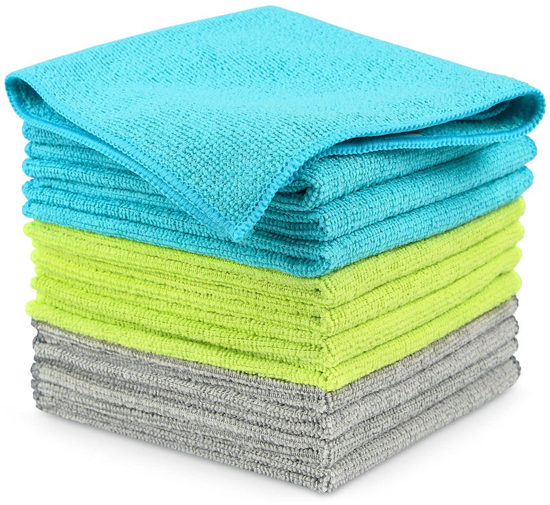 AIDEA Microfiber Cleaning Cloth-12PK, Soft Microfiber Towels for Cars, Absorbent Cleaning Rags, Lint-Free Streak-Free Wash Cloths for House, Kitchen, Window(12in.x12in) - Image 1