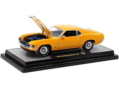 m2 Machines M2 1970 Mach 1 428 Grabber Orange with Black Stripes Limited Edition to 5250 Pieces Worldwide 124 Diecast Model Car 40300109A - Image 1