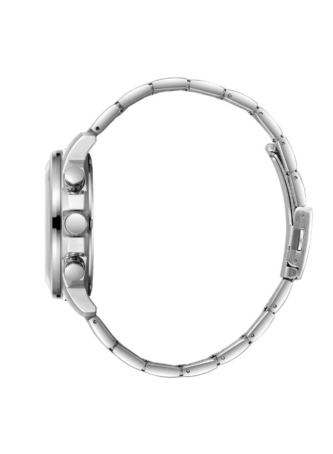 سلازنجر ساعة سلازينجر رجالي متعددة الوظائف بسوار معدني - فضي - Image 3