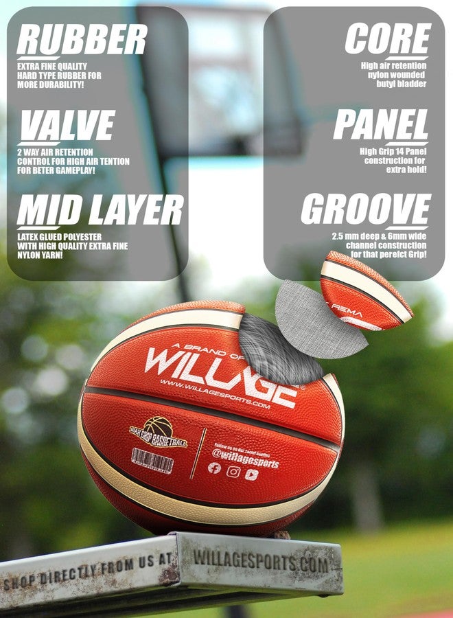 WILLAGE® Basketball | Basketball Size 7 | Professional Indoor/Outdoor Match Basketball | Rampage - Image 5