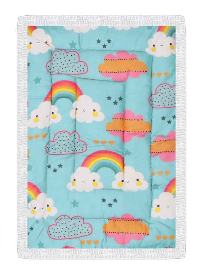 ONDOLL Newborn Baby Pom Pom Cotton Baby Bed | Godari | Cradle Bed | Crib Sheet | Changing Mat Baby Godadi |Bedding Set | Mattress_Pack of 1 Piece_(20 * 30 Inch)_(V_i_668674_Multicolor) - Image 5