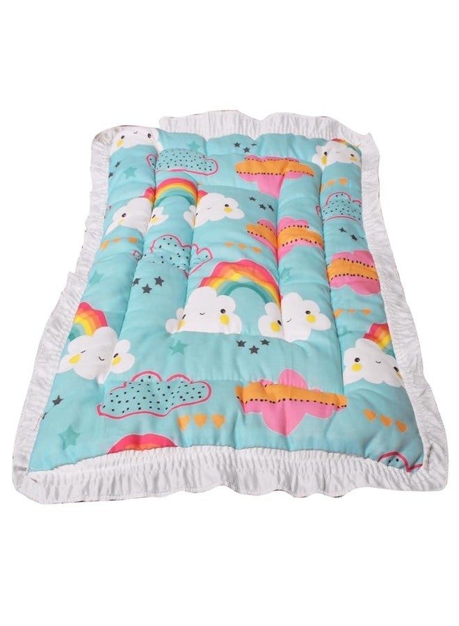 ONDOLL Newborn Baby Pom Pom Cotton Baby Bed | Godari | Cradle Bed | Crib Sheet | Changing Mat Baby Godadi |Bedding Set | Mattress_Pack of 1 Piece_(20 * 30 Inch)_(V_i_668674_Multicolor) - Image 3