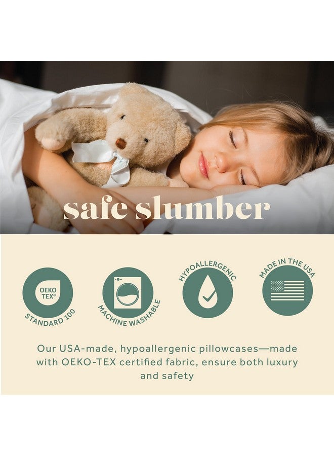 ComfyDown Pillowcase for Toddler & Travel Pillows - 2 Pack - Breathable, 100% Cotton, 400-Thread Count, Zipper Closure - Made in USA - 13"x18" - Image 5