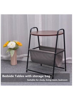 HXDream Bedside Table,Side Table,Bedside Tables with storage bag,Suitable for study, living room, bedroom  - Image 1