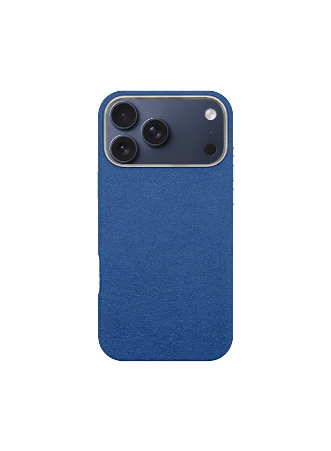 A-Case Its My Case Kadife Alcantara Leather Protective Case for iPhone 17 Pro Max Ultra Slim Lightweight Durable Shockproof Cover MagSafe Compatible Soft Touch Grip - Blue - Image 2