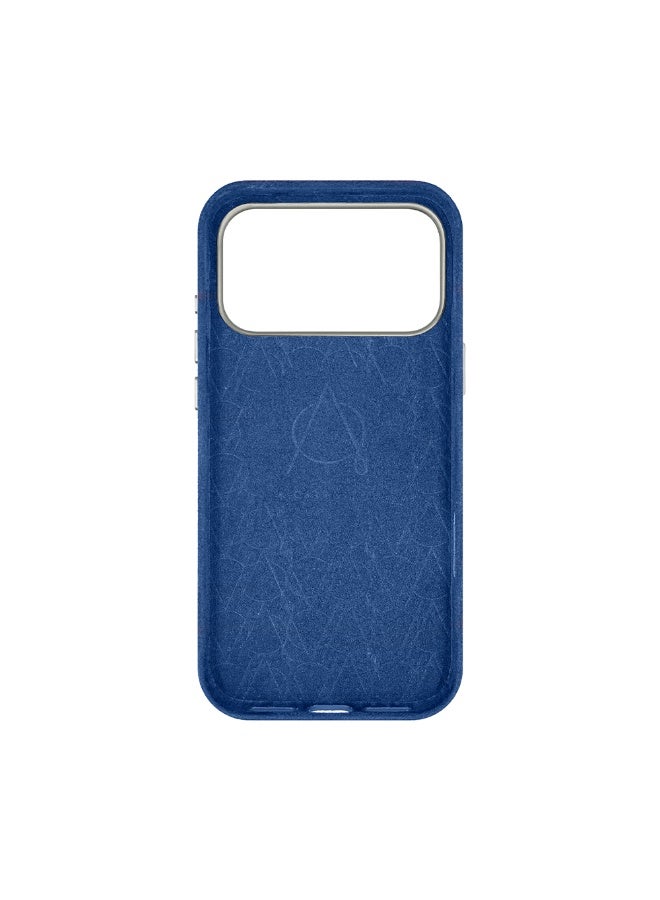 A-Case Its My Case Kadife Alcantara Leather Protective Case for iPhone 17 Pro Max Ultra Slim Lightweight Durable Shockproof Cover MagSafe Compatible Soft Touch Grip - Blue - Image 3