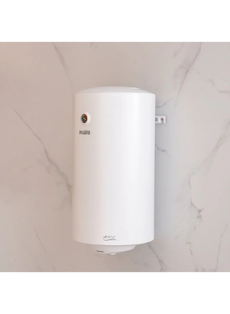 DANUBE HOME Milano Vertical Electric Water Heater - 100 L | Blue Diamond Inner Tank Water Heater | Water Heater For Toilet Bathroom Washroom Shower Powder Room - White - Image 4