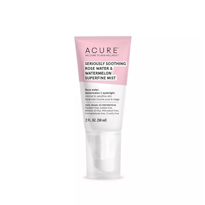 Acure Seriously Soothing Rosewater & Watermelon Superfine Mist, 2 Fl Oz - Image 1
