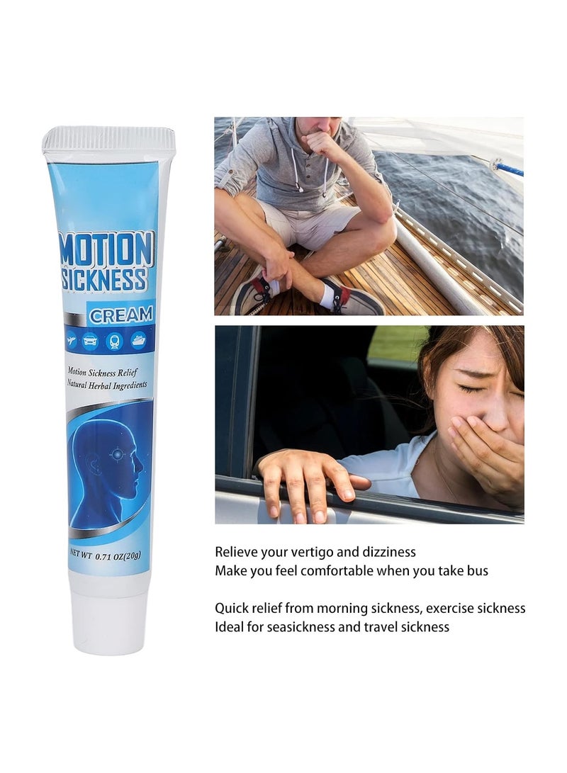 SYOSI Vertigo Ease Cream Vigor Vertigo Vertigo Ease Cream Relief Cream Motion Sickness Cream Carsick Ease Fast Acting Nausea Dizziness Relief Portable Wake Up Cream for Outdoor 20g - Image 2