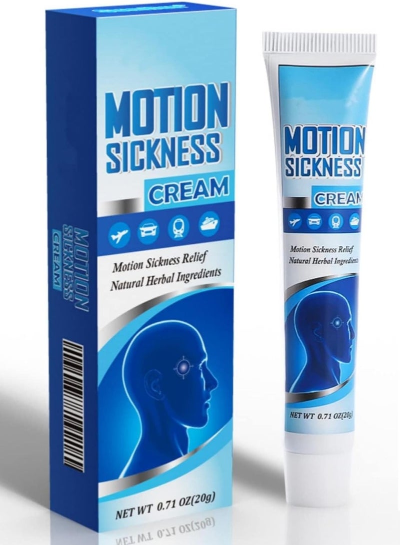 SYOSI Vertigo Ease Cream Vigor Vertigo Vertigo Ease Cream Relief Cream Motion Sickness Cream Carsick Ease Fast Acting Nausea Dizziness Relief Portable Wake Up Cream for Outdoor 20g - Image 1
