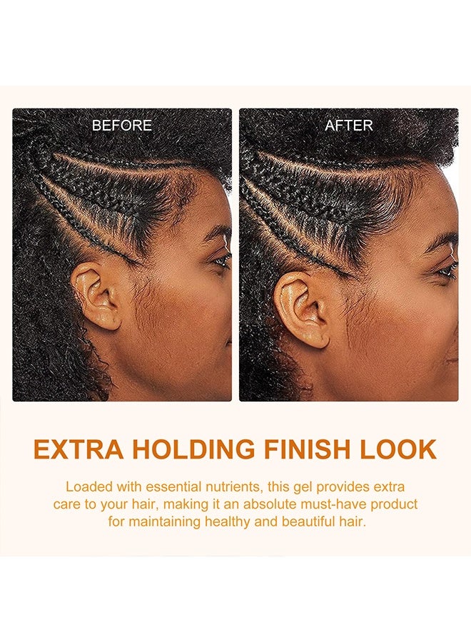 IKZEE Styling Gel,Strong Hold Edge Control Gel, Conditioning Gel Extra Hold for Braids, Twists, and Frizz Control,Long Lasting, Supports Hair Growth, Natural Formula, For All Hair Types, 2.12oz (60g) - Image 4