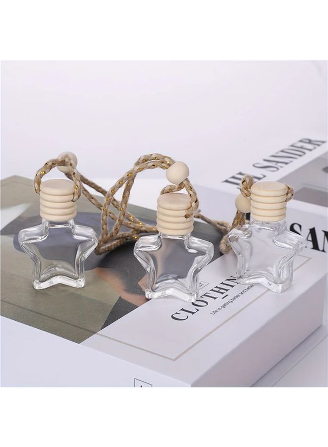 Star Shaped Glass Essential Oil Diffuser Hanging Bottle With Brown Rope Car Air Freshener - Image 5