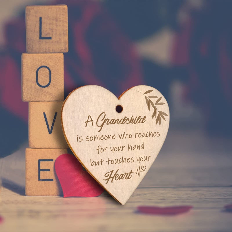 EYITUPC A Grandchild is Someone Who Reaches for Your Hands but Touches Your Heart Picture Frame First Time Grandparents Gifts  Display Two 4x6 Inch - Image 3