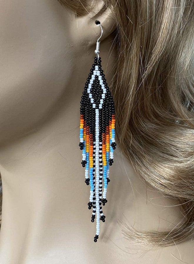 BeadsCorner Handmade Native Style Ethnic Beaded Earrings - Image 5